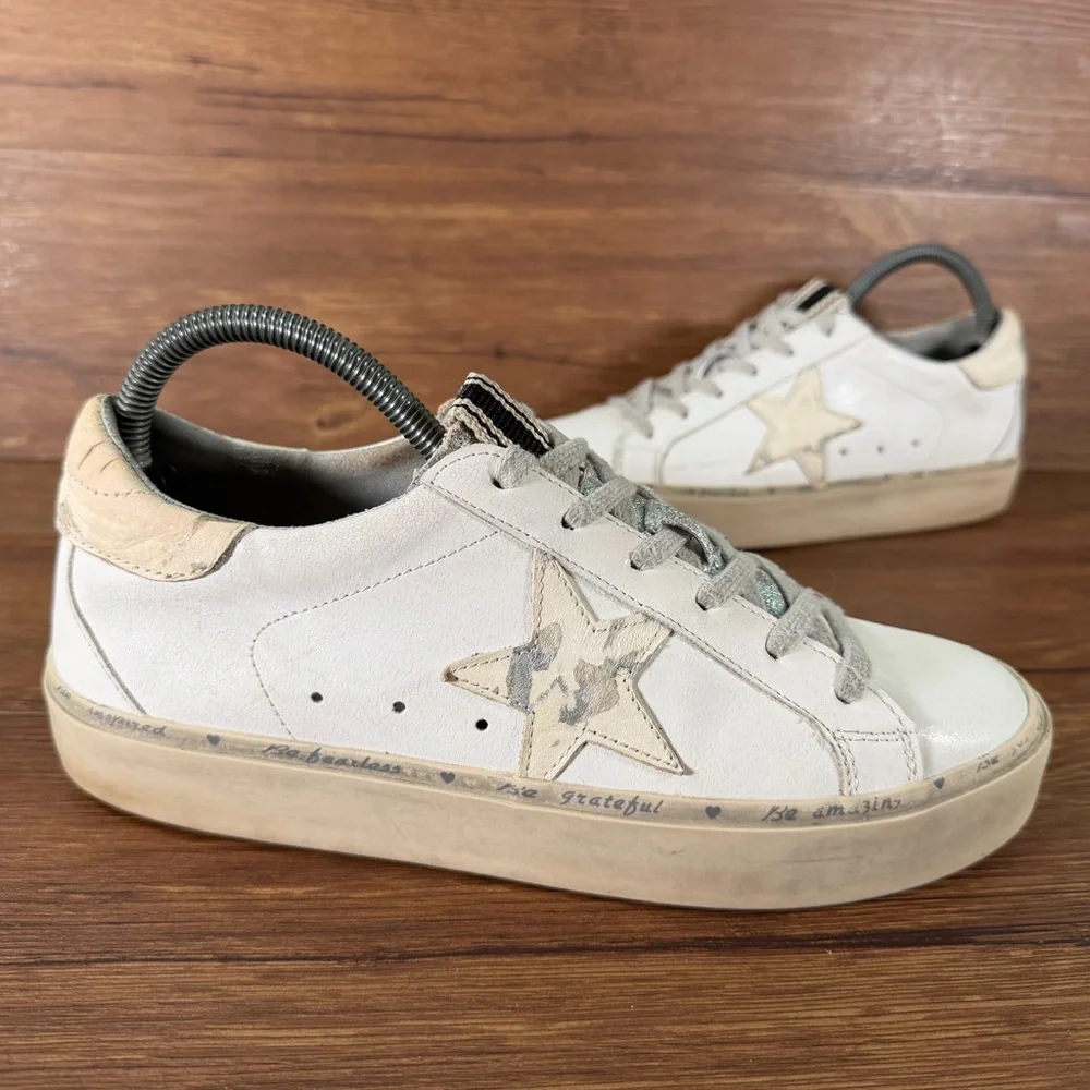 SHU SHOP Pixie White Leather Low Top Sneakers Women’s Size 8 Shoes